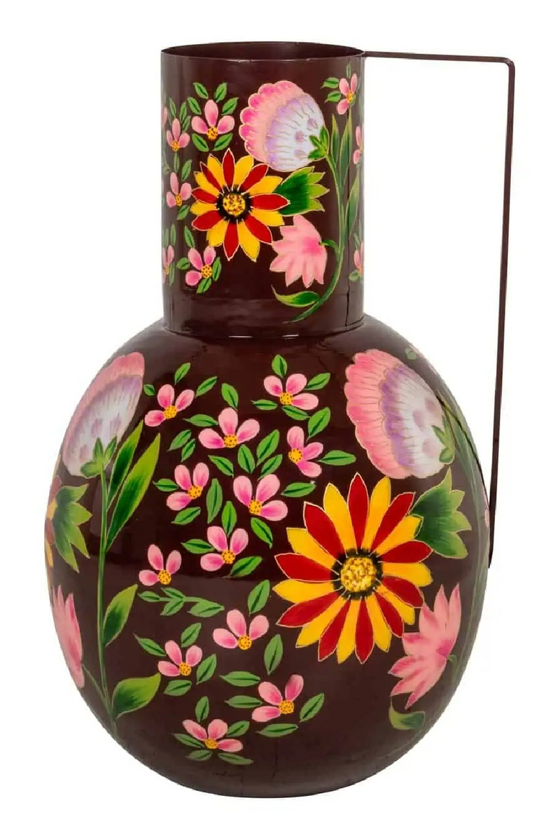 Vase Peint A Motifs Floraux | Richmond Interiors Daleen | OROA.fr