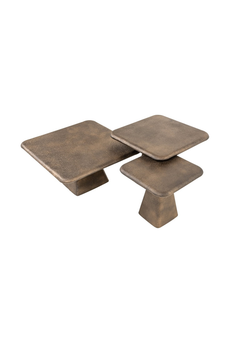 Tables Basses Carrées Dorées (3) | Richmond Interiors Marlie | OROA.fr