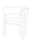 Chaise de Salle à Manger Courbée en Bois | Richmond Interiors Contigo | OROA.fr