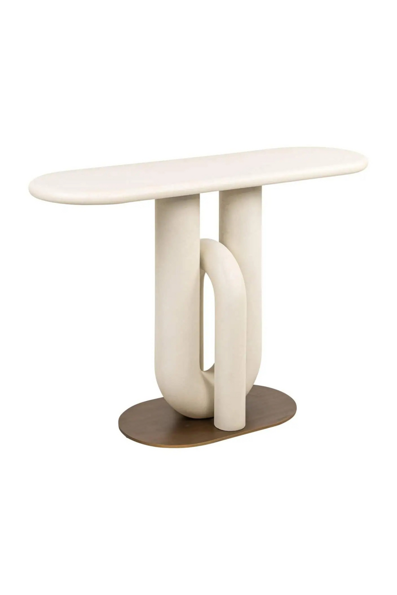 Console Moderne en Métal Blanc | Richmond Interiors Winslow | OROA.fr