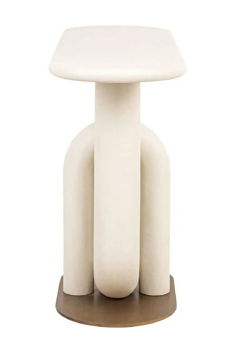 Console Moderne en Métal Blanc | Richmond Interiors Winslow | OROA.fr