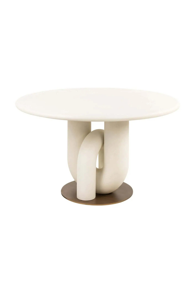 Table de Salle à Manger Ronde Blanche | Richmond Interiors Winslow | OROA.fr