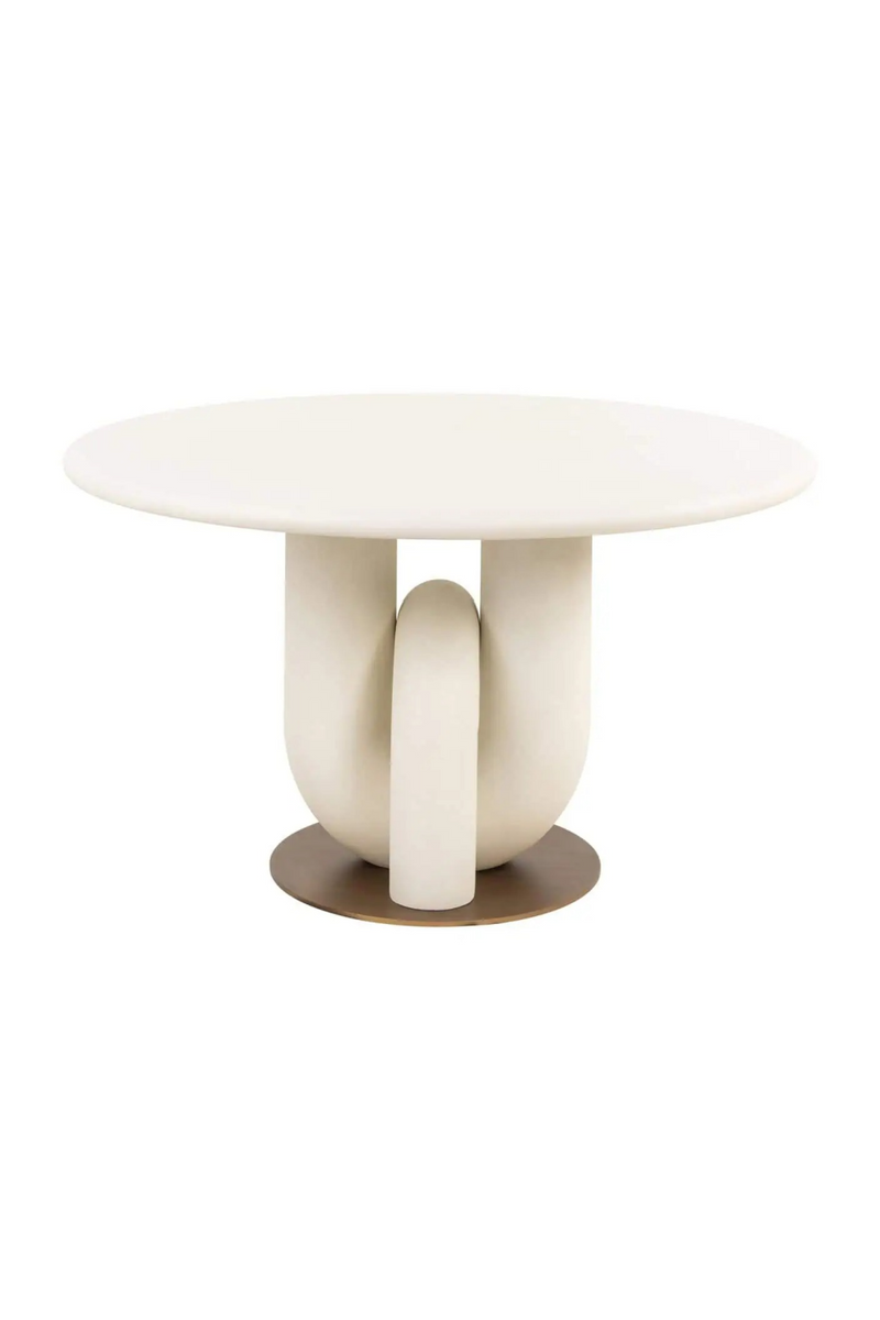 Table de Salle à Manger Ronde Blanche | Richmond Interiors Winslow | OROA.fr