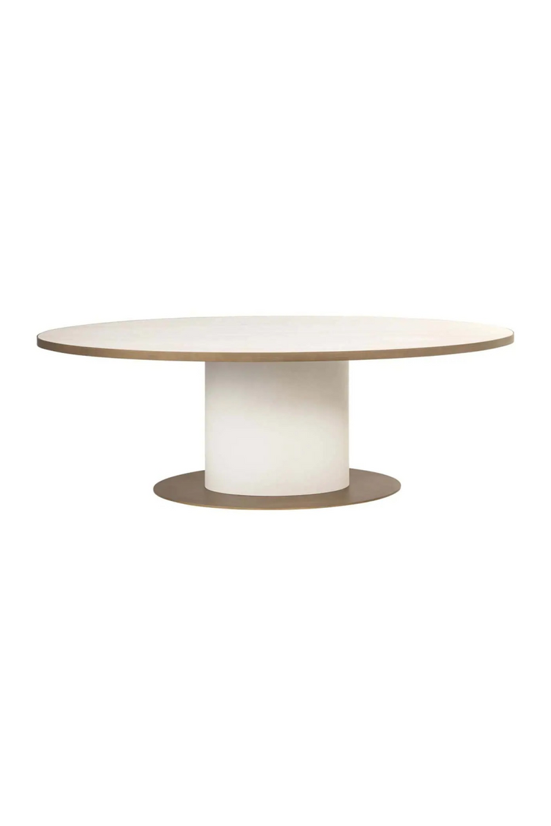 Table de Salle à Manger Ovale en Céramique Blanche | Richmond Interiors Tivoli | OROA.fr
