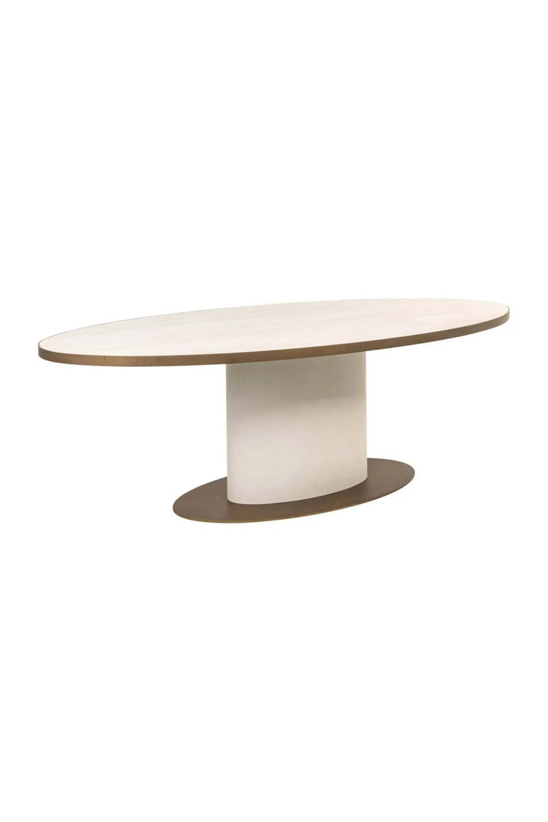 Table de Salle à Manger Ovale en Céramique Blanche | Richmond Interiors Tivoli | OROA.fr