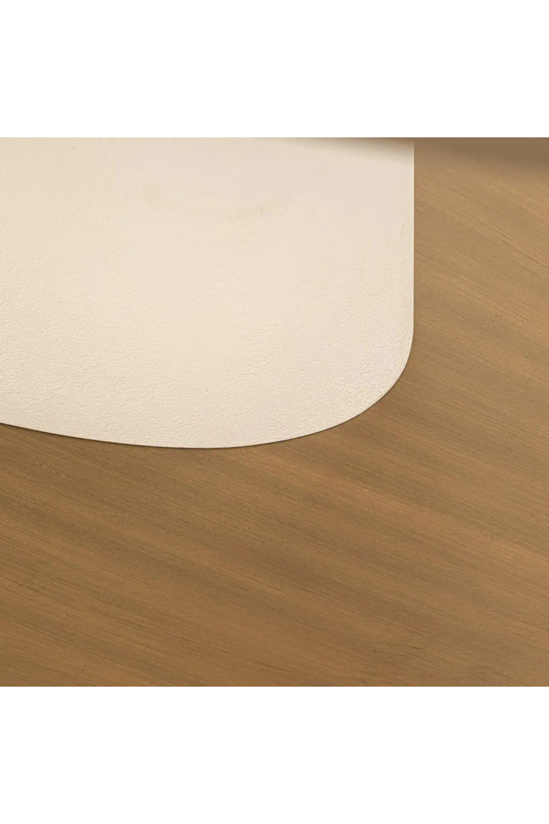 Table de Salle à Manger Ovale en Céramique Blanche | Richmond Interiors Tivoli | OROA.fr