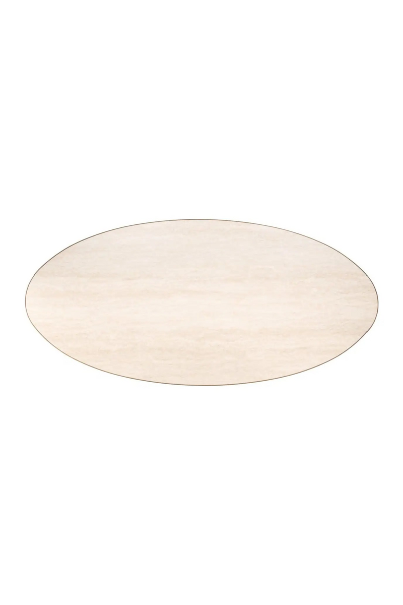 Table de Salle à Manger Ovale en Céramique Blanche | Richmond Interiors Tivoli | OROA.fr