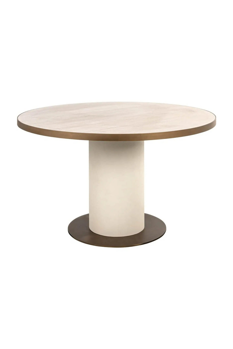Table de Salle à Manger Ronde en Céramique Blanche | Richmond Interiors Tivoli | OROA.fr