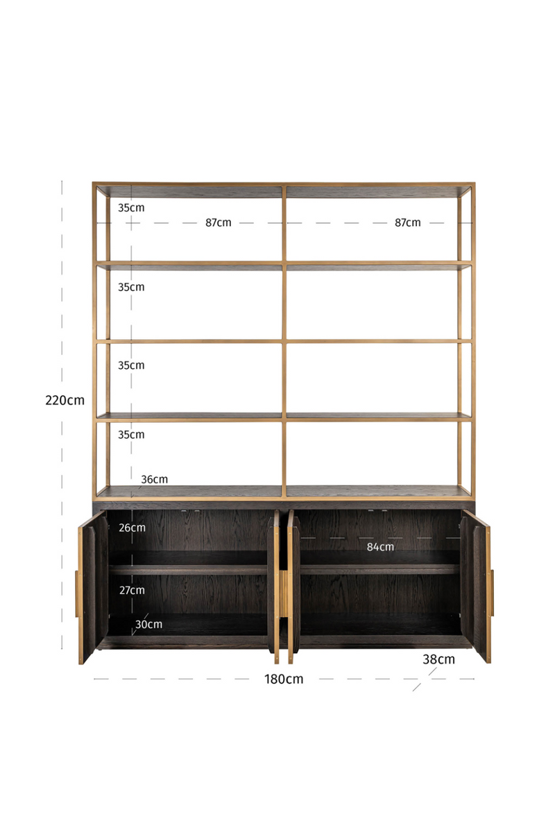 Armoire Murale en Chêne Brun | Richmond Interiors Carter | OROA.fr