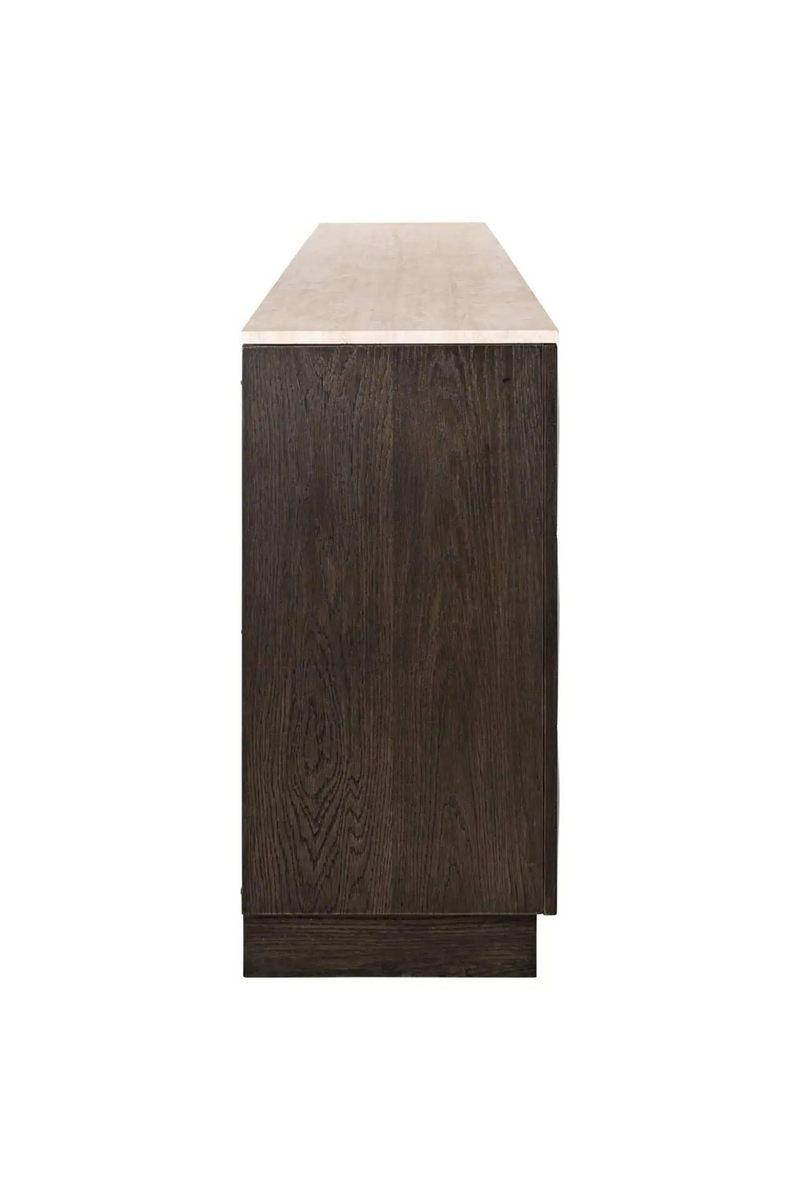 Buffet A 4 Portes Avec Plateau En Travertin | Richmond Interiors Claremont | OROA.fr
