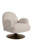 Fauteuil De Salon Pivotant Gris Clair | Richmond Interiors Kagney | OROA.fr
