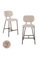 Tabourets de Comptoir à Imprimé Léopard Beige (2) | Richmond Interiors Xenia | OROA.fr