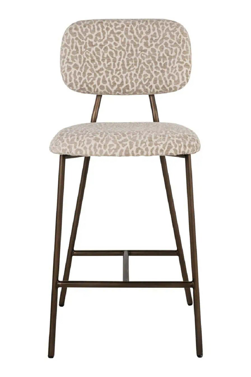Tabourets de Comptoir à Imprimé Léopard Beige (2) | Richmond Interiors Xenia | OROA.fr