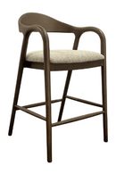 Tabouret de Comptoir en Bois D’hévéa Brun | Richmond Interiors Mihara | OROA.fr