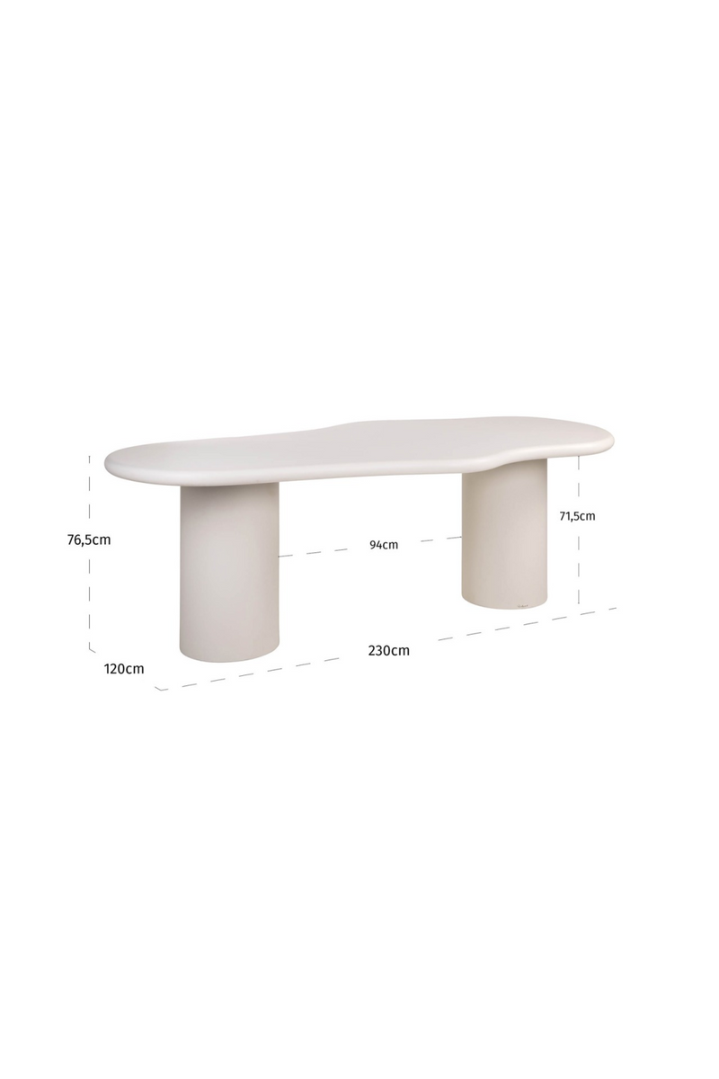 Table A Manger Blanche De Forme Libre | Richmond Interiors Bloomstone | OROA.fr