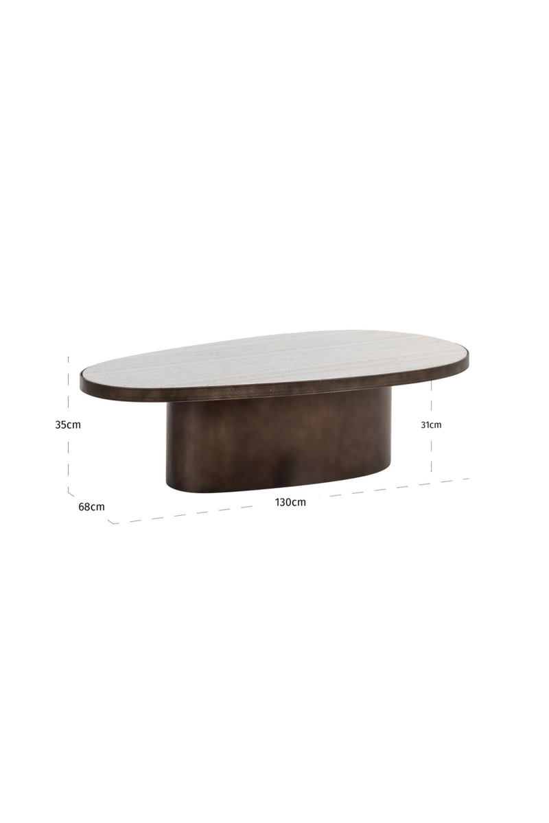 Table Basse En Marbre Marron | Richmond Interiors Biloxi | OROA.fr
