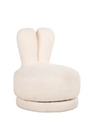 Fauteuil pivotant bouclé blanc | Richmond Bunny