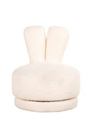 Fauteuil pivotant bouclé blanc | Richmond Bunny