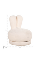 Fauteuil pivotant bouclé blanc | Richmond Bunny