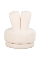 Fauteuil pivotant bouclé blanc | Richmond Bunny