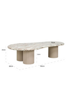 Table basse en marbre beige I Richmond Coronel