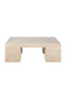 Table basse en travertin beige italien I Richmond Biltmore