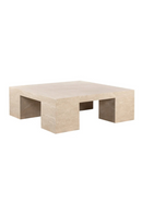 Table basse en travertin beige italien I Richmond Biltmore