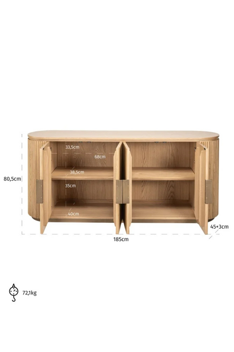 Sideboard in oak and white marble | Richmond Barkley