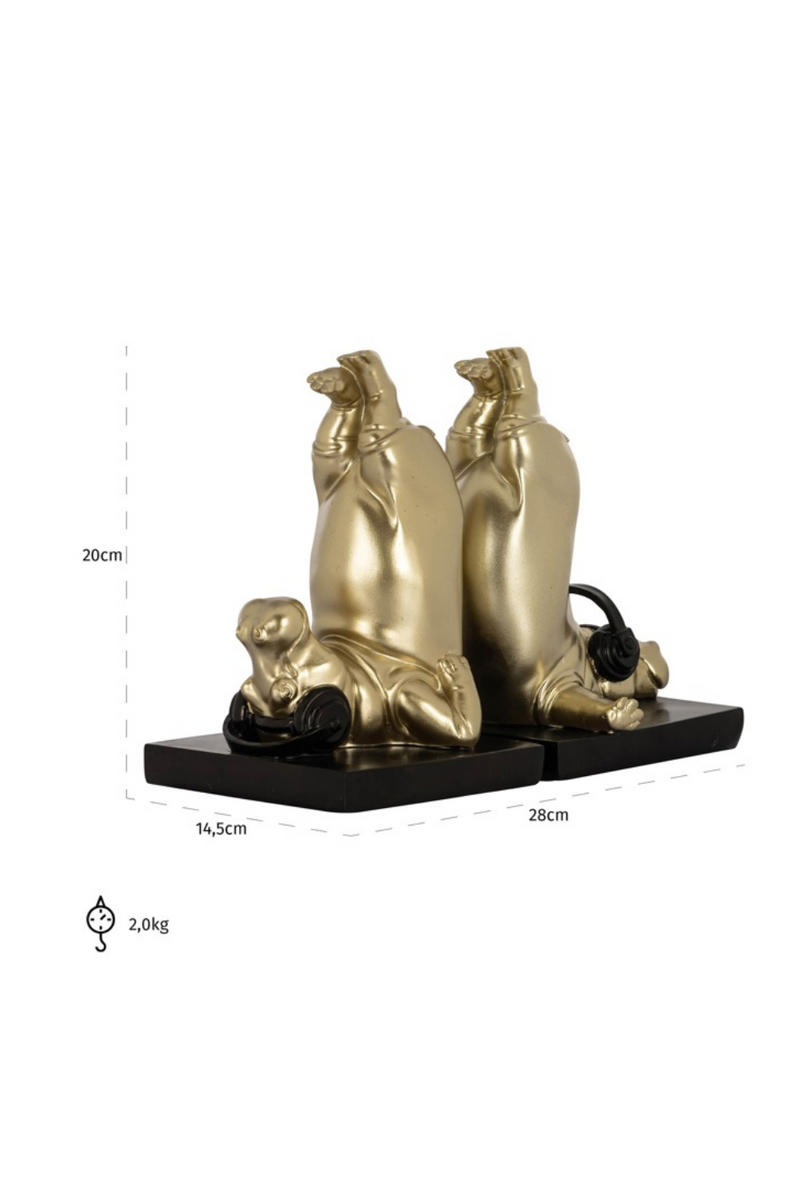 Gold Bunny Bookends | Richmond Cony