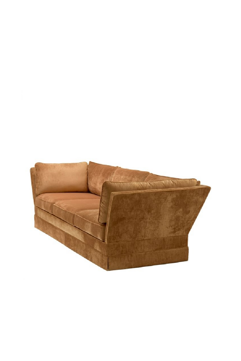 Canapé en Velours Brun à Accoudoirs Évasés | Met x Eichholtz Belvedere | OROA.fr