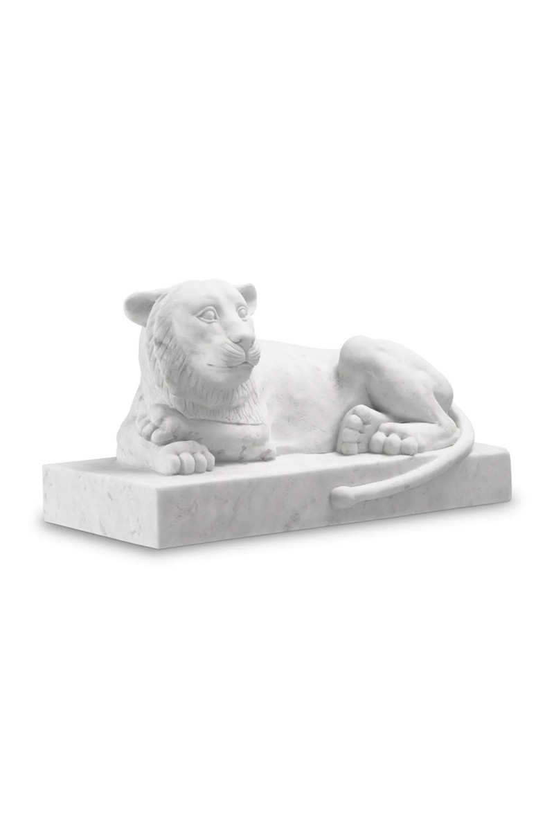Sculpture En Marbre Blanc | Met x Eichholtz Reclining Lion | OROA.fr