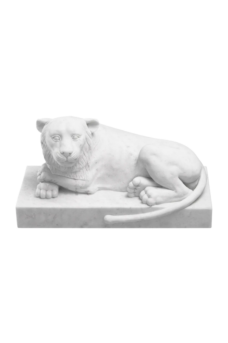 Sculpture En Marbre Blanc | Met x Eichholtz Reclining Lion | OROA.fr