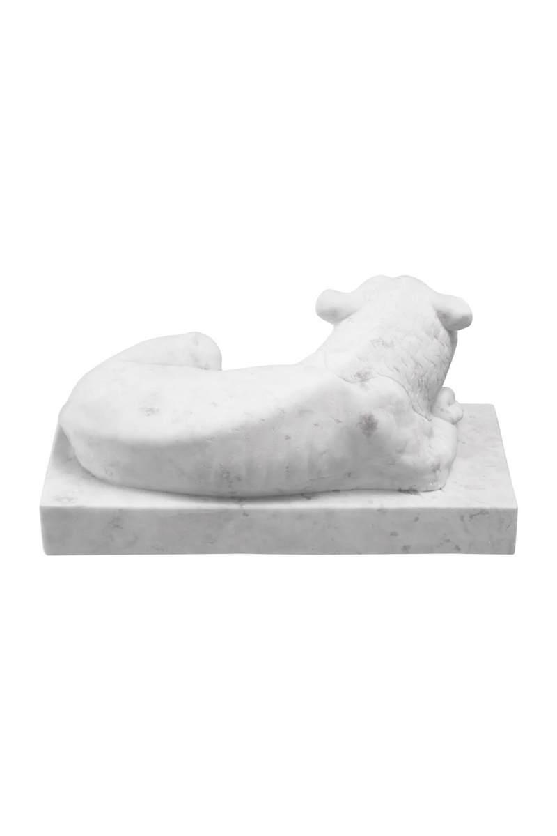 Sculpture En Marbre Blanc | Met x Eichholtz Reclining Lion | OROA.fr