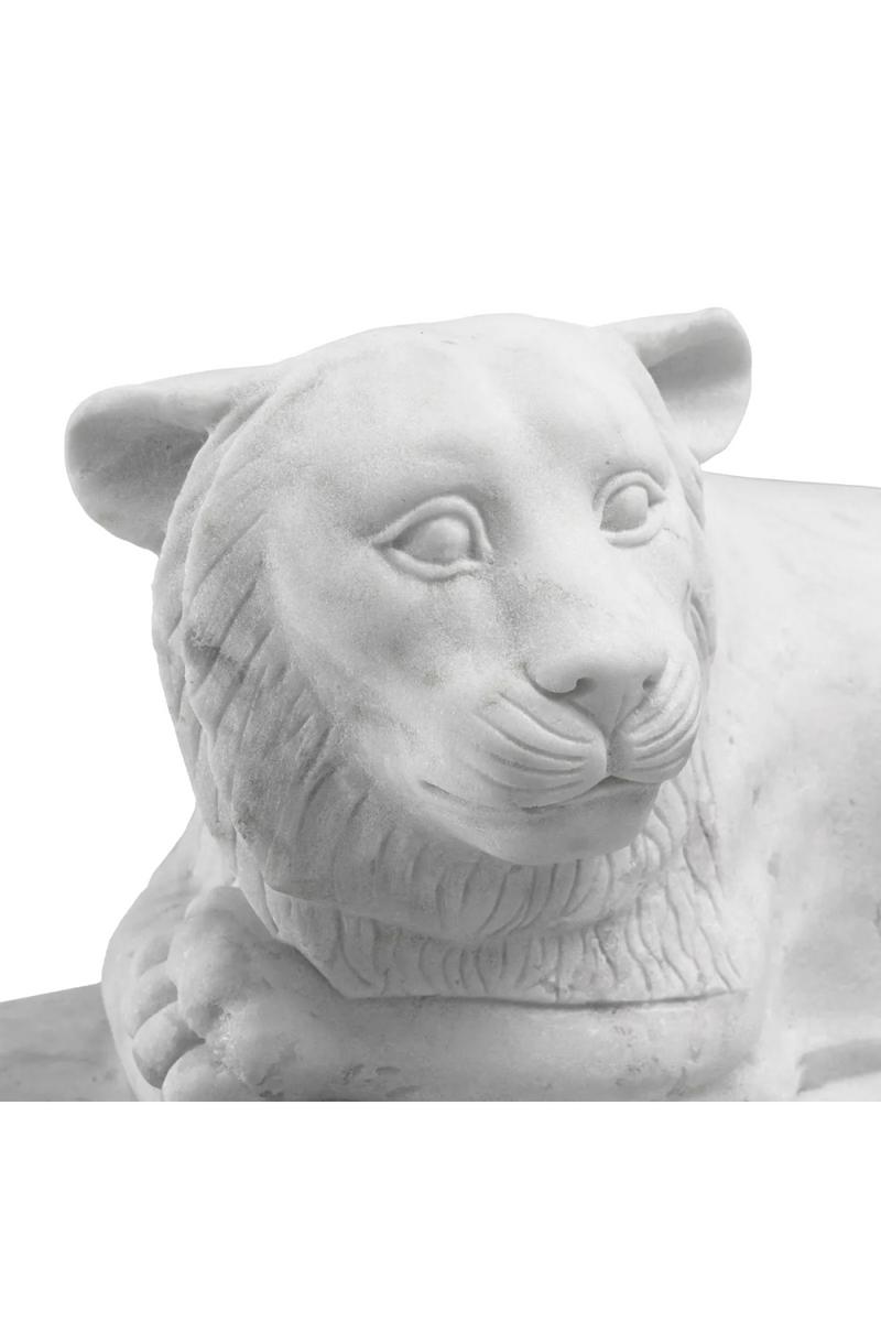 Sculpture En Marbre Blanc | Met x Eichholtz Reclining Lion | OROA.fr