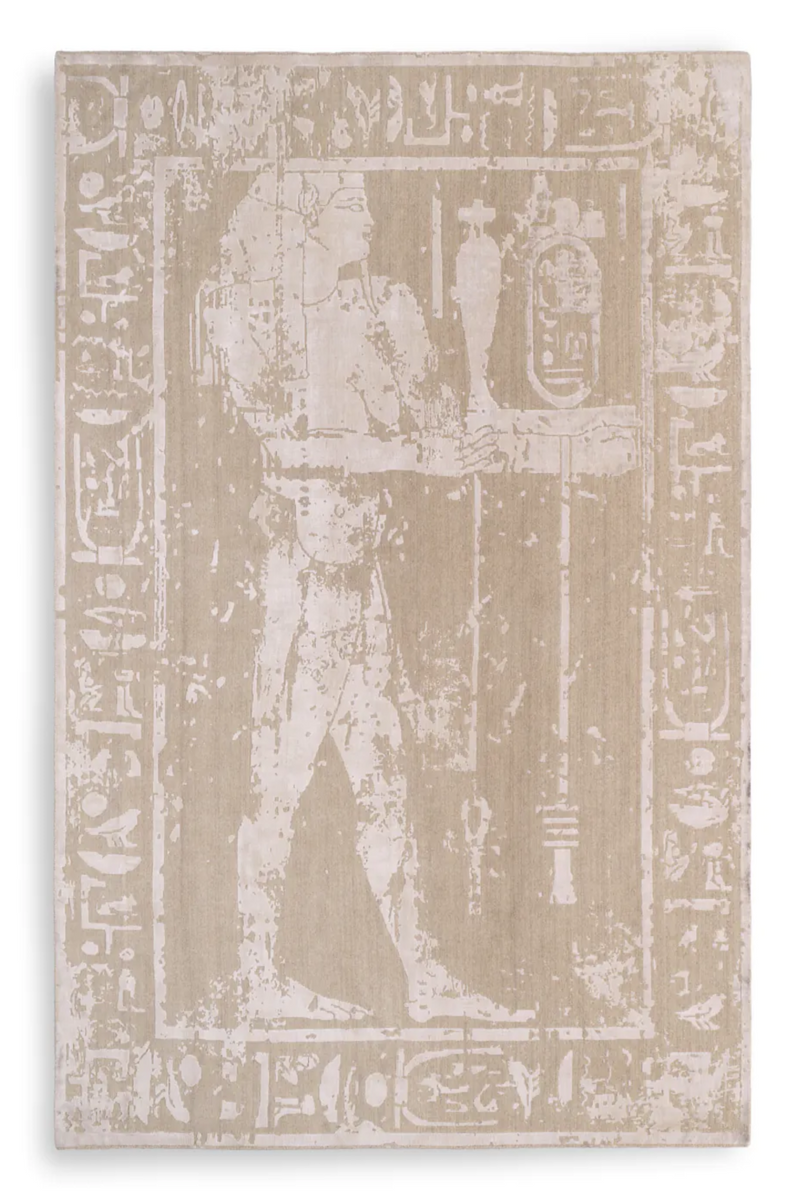 Tapis en Melange de Laine Beige 300 x 400 cm | Met x Eichholtz Akhtihotep | OROA.fr