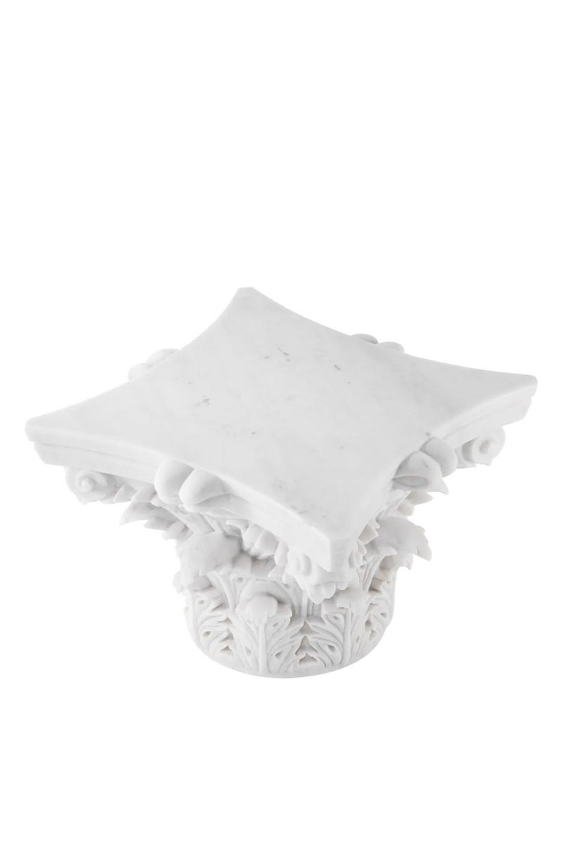 Table Basse Sculpée en Marbre Blanc | Met x Eichholtz Acanthus | OROA.fr