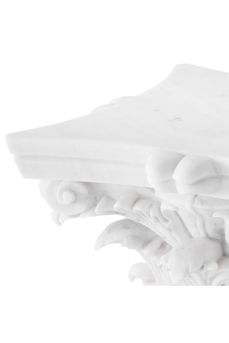 Table Basse Sculpée en Marbre Blanc | Met x Eichholtz Acanthus | OROA.fr