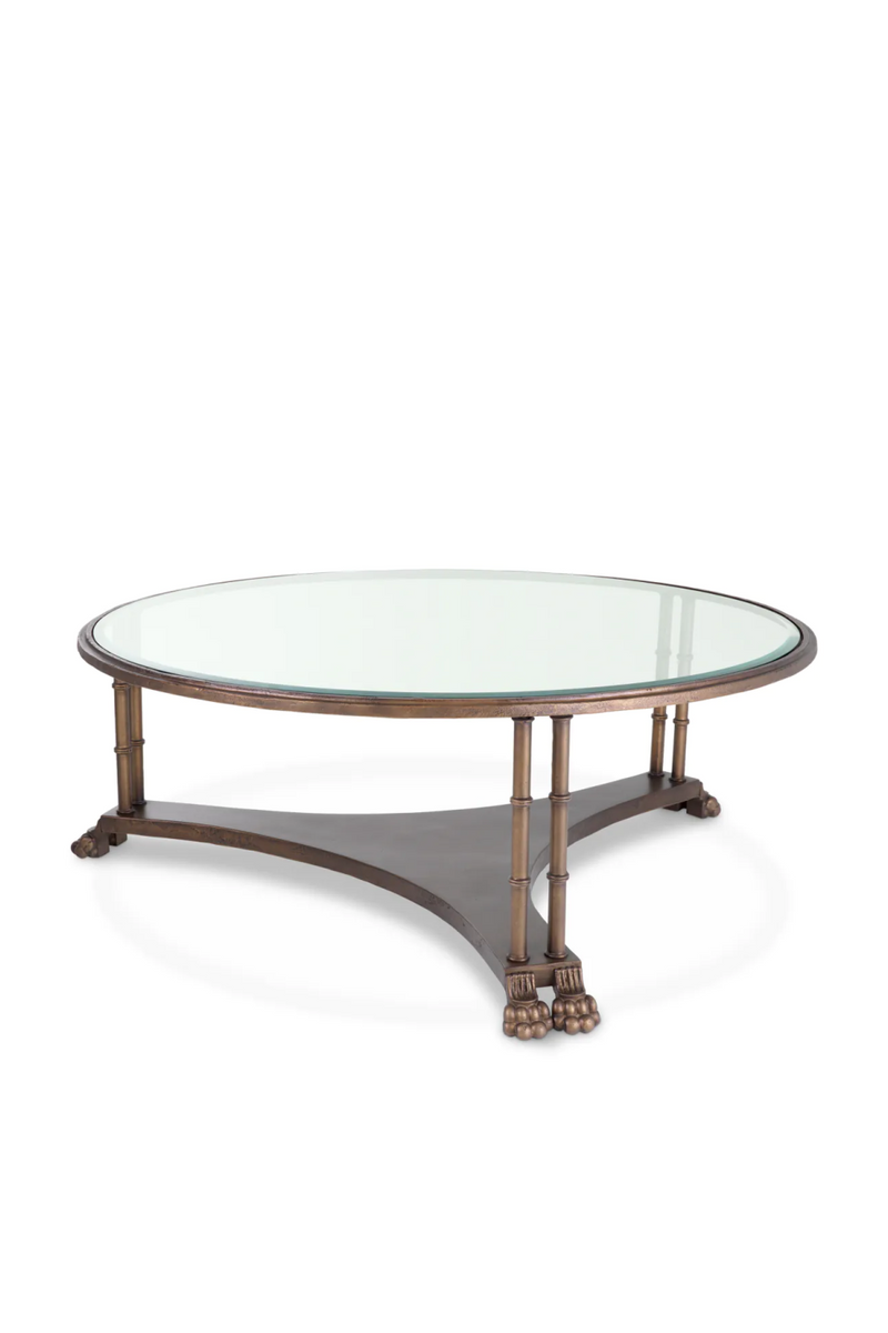 Table Basse Vintage en Verre Biseauté | Met x Eichholtz Lioness | OROA.fr