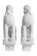 Ensemble De Sculptures Grecques En Marbre Blanc (2) | Met x Eichholtz Sphinx | OROA.fr