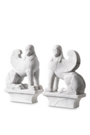 Ensemble De Sculptures Grecques En Marbre Blanc (2) | Met x Eichholtz Sphinx | OROA.fr
