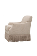 Fauteuil Pivotant Beige à Franges | Met x Eichholtz Madison | OROA.fr