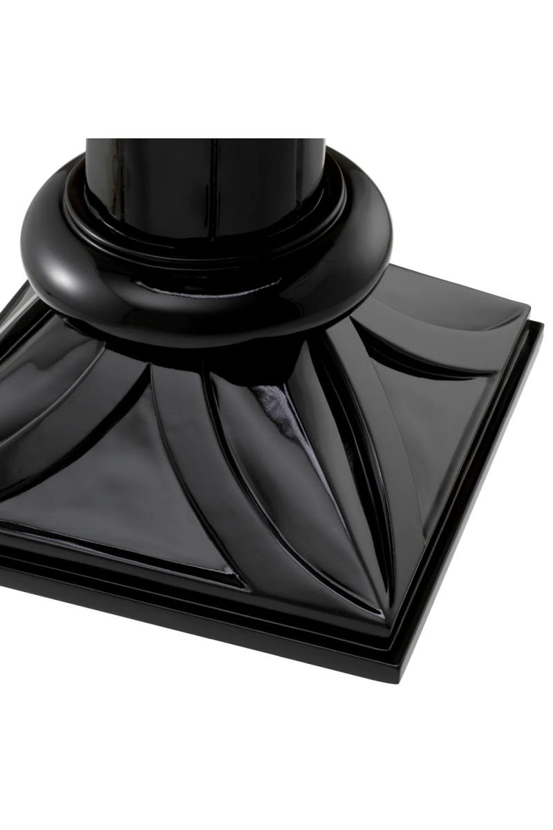 Table d’Appoint Ronde Noire en Verre | Met x Eichholtz Aswan | OROA.fr