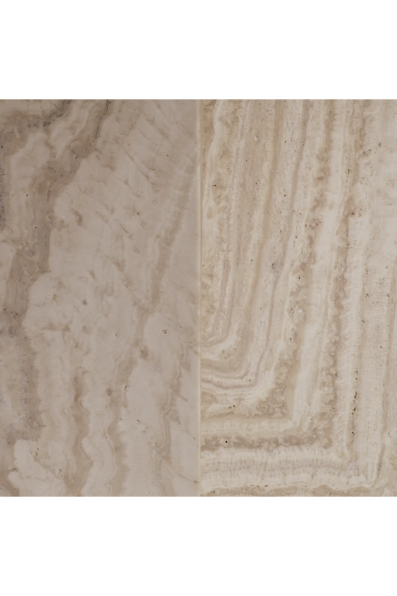 Table de Salle à Manger Moderne en Travertin Naturel | Eichholtz Piazza | OROA.fr