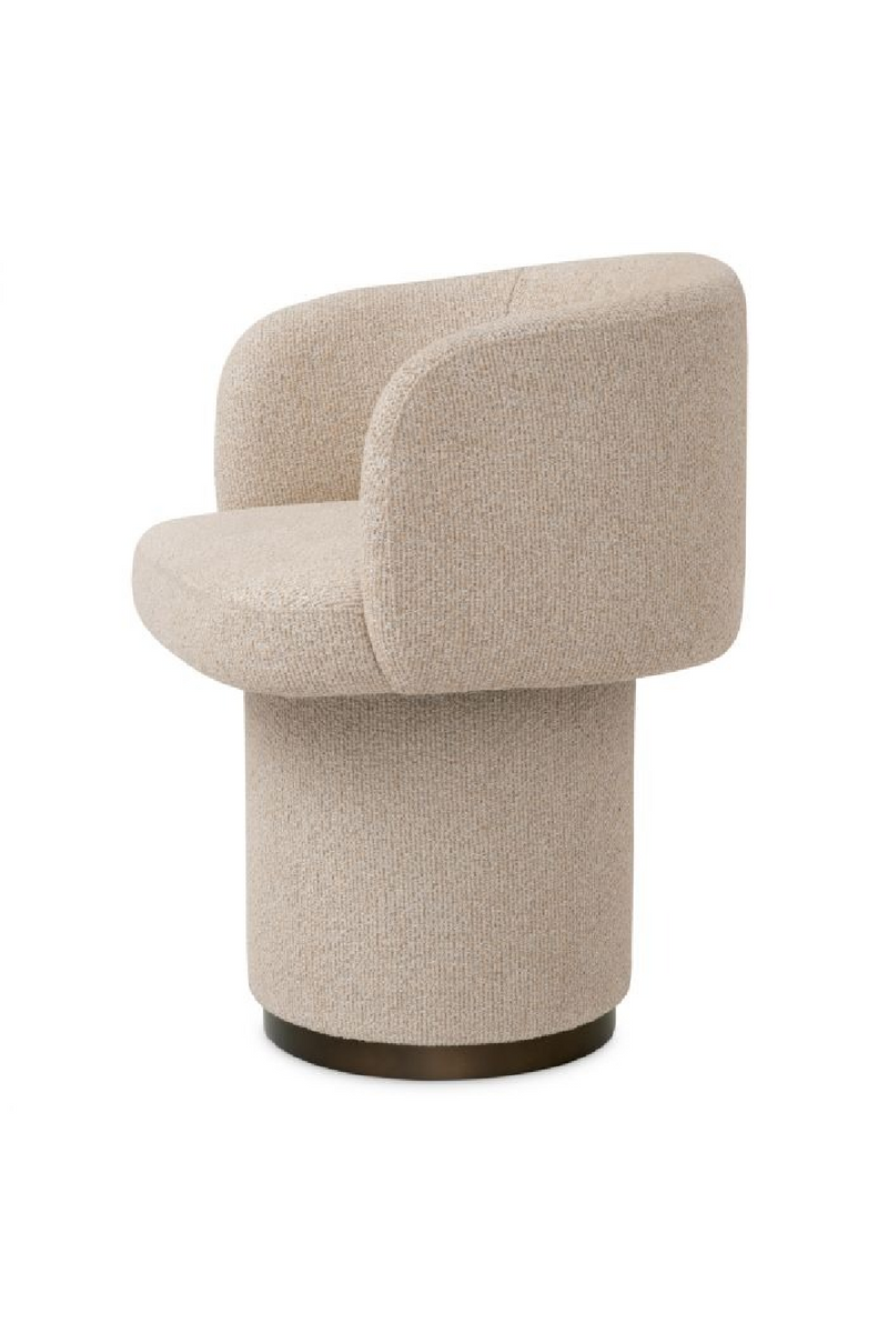 Chaise de Salle à Manger Beige à Base Centrale | Met x Eichholtz Marly | OROA.fr