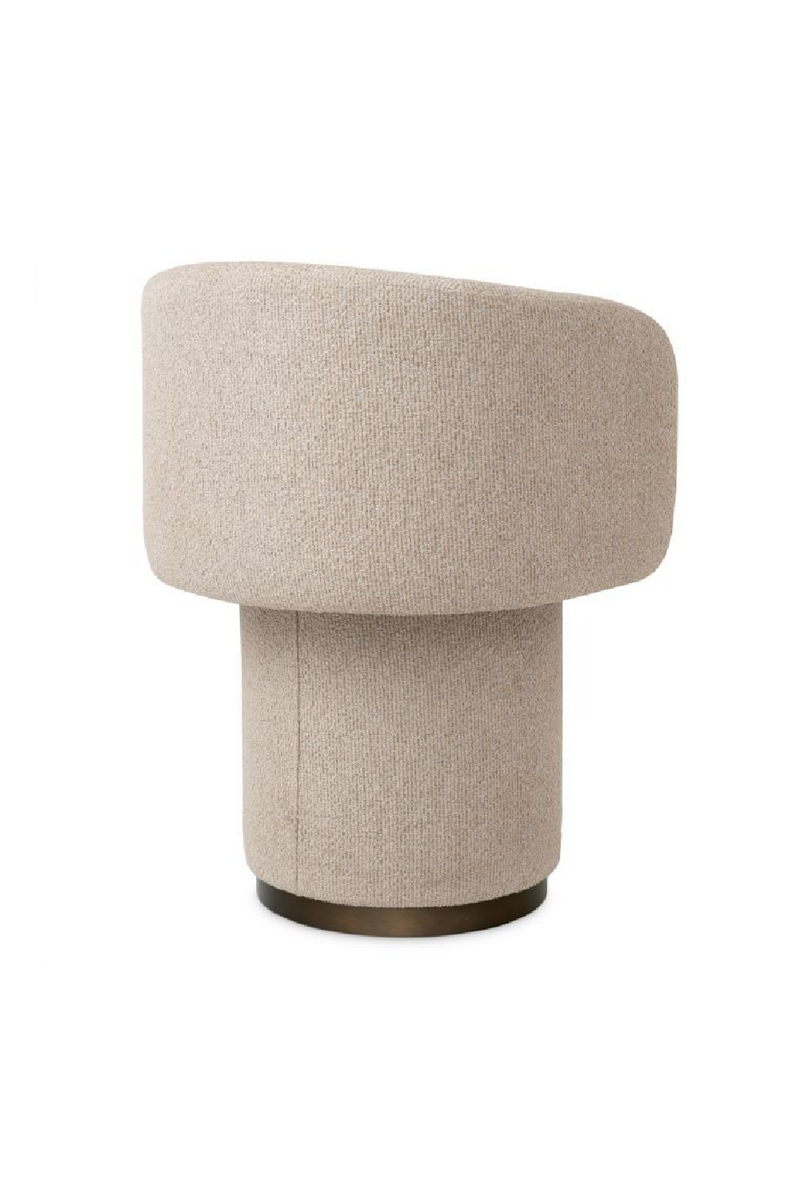 Chaise de Salle à Manger Beige à Base Centrale | Met x Eichholtz Marly | OROA.fr