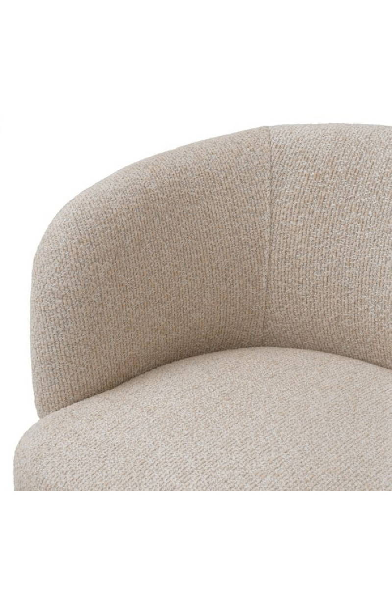 Chaise de Salle à Manger Beige à Base Centrale | Met x Eichholtz Marly | OROA.fr