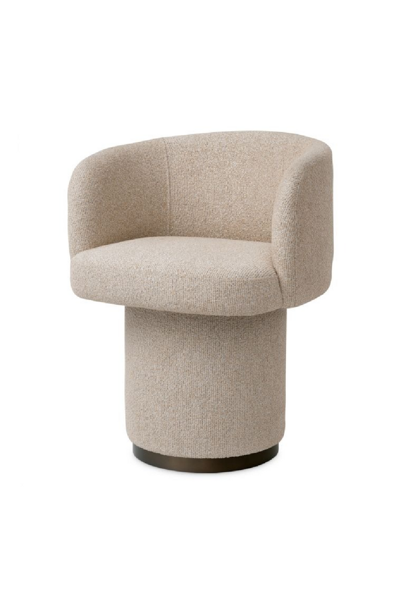 Chaise de Salle à Manger Beige à Base Centrale | Met x Eichholtz Marly | OROA.fr