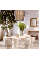 Chaise de Salle à Manger Beige à Base Centrale | Met x Eichholtz Marly | OROA.fr