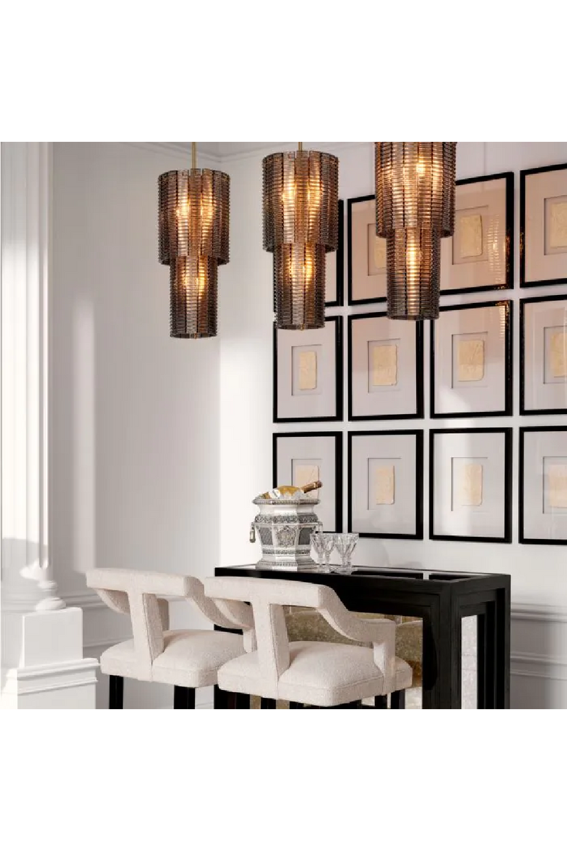 Lustre en Verre Fume | Met x Eichholtz Imperial | OROA.fr