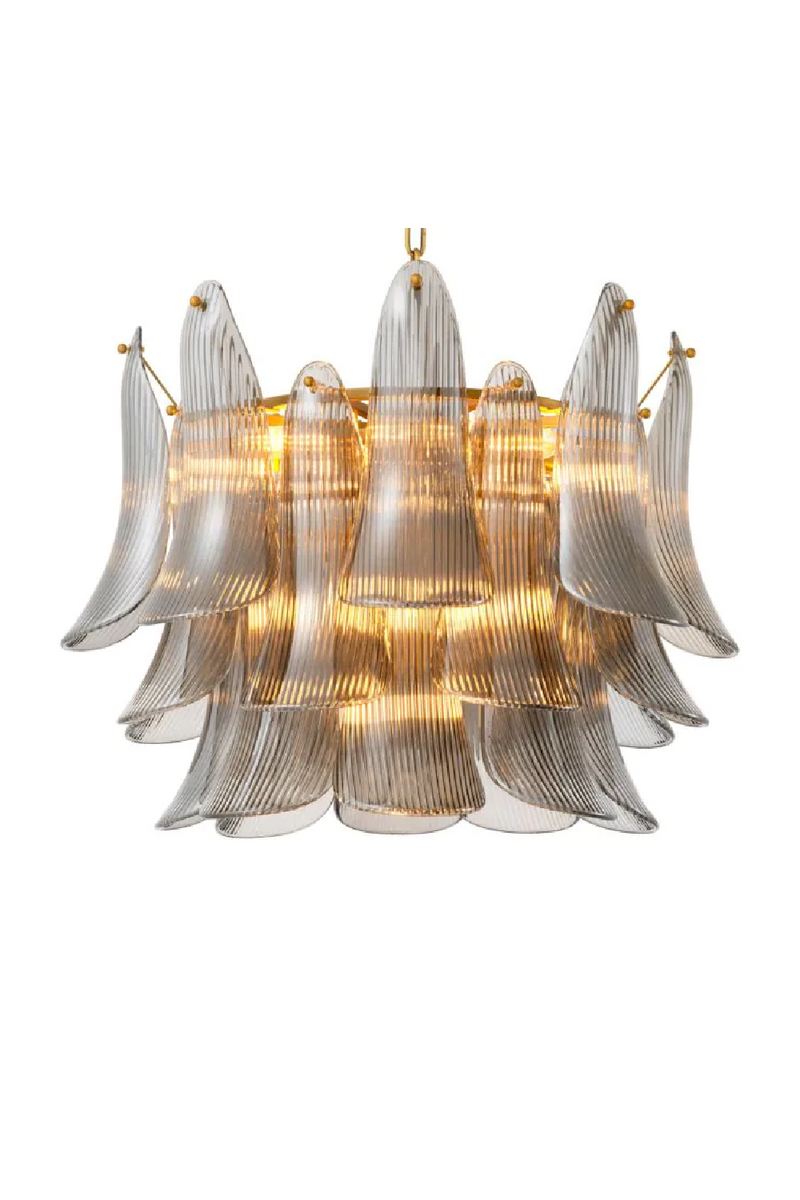 Lustre en Feuilles de Verre | Met x Eichholtz Amun | OROA.fr